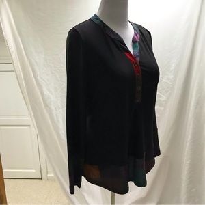 Long sleeve black tunic from Michael Tyler size L